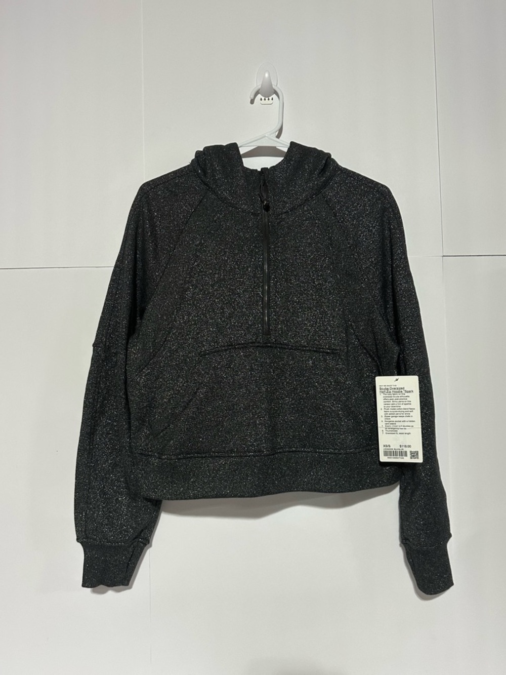 Lululemon Athletica Scuba Oversized Half Zip Hoodie- Sparkle